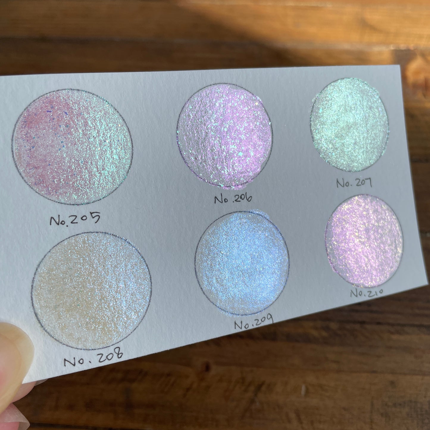 Limited Shiny Fairy Vol.3 Dot card Handmade Color Shift Aurora Shimmer Metallic Chameleon Watercolor Paints by iuilewatercolors