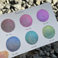 No.216 Perfection Half Pan Handmade Color Hologram Super Color Shift Chrome Watercolor Paints by iuilewatercolors