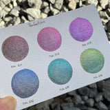 No.211 Perfection Half Pan Handmade Color Hologram Super Color Shift Chrome Watercolor Paints by iuilewatercolors