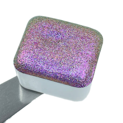 No.213 Perfection Half Pan Handmade Color Hologram Super Color Shift Chrome Watercolor Paints by iuilewatercolors