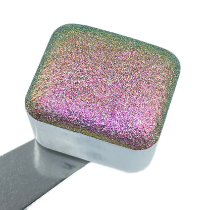 No.212 Perfection Half Pan Handmade Color Hologram Super Color Shift Chrome Watercolor Paints by iuilewatercolors
