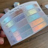 Shiny Fairy Vol.1 Quarter Set Handmade Super Color Shift Aurora Shimmer Watercolor Paints by iuilewatercolors