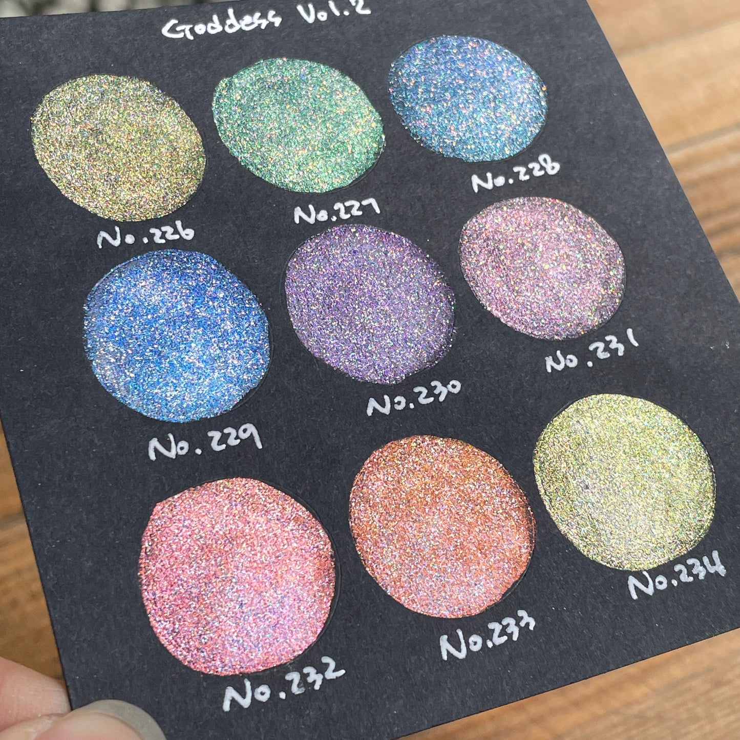 Limited Vol.2 Goddess Half Set Handmade Super Shift Aurora Shimmer Holographic Watercolor Paints by iuilewatercolors