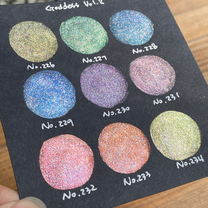 Last Chance! No.234 Vol.2 Goddess Handmade Super Shift Aurora Shimmer Holographic Watercolor Paints by iuilewatercolors