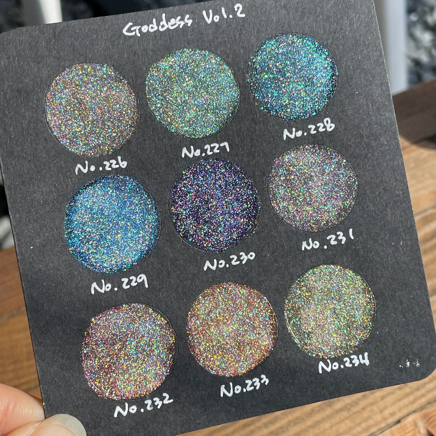 Limited Vol.2 Goddess Quarter Set Handmade Super Shift Aurora Shimmer Holographic Watercolor Paints by iuilewatercolors