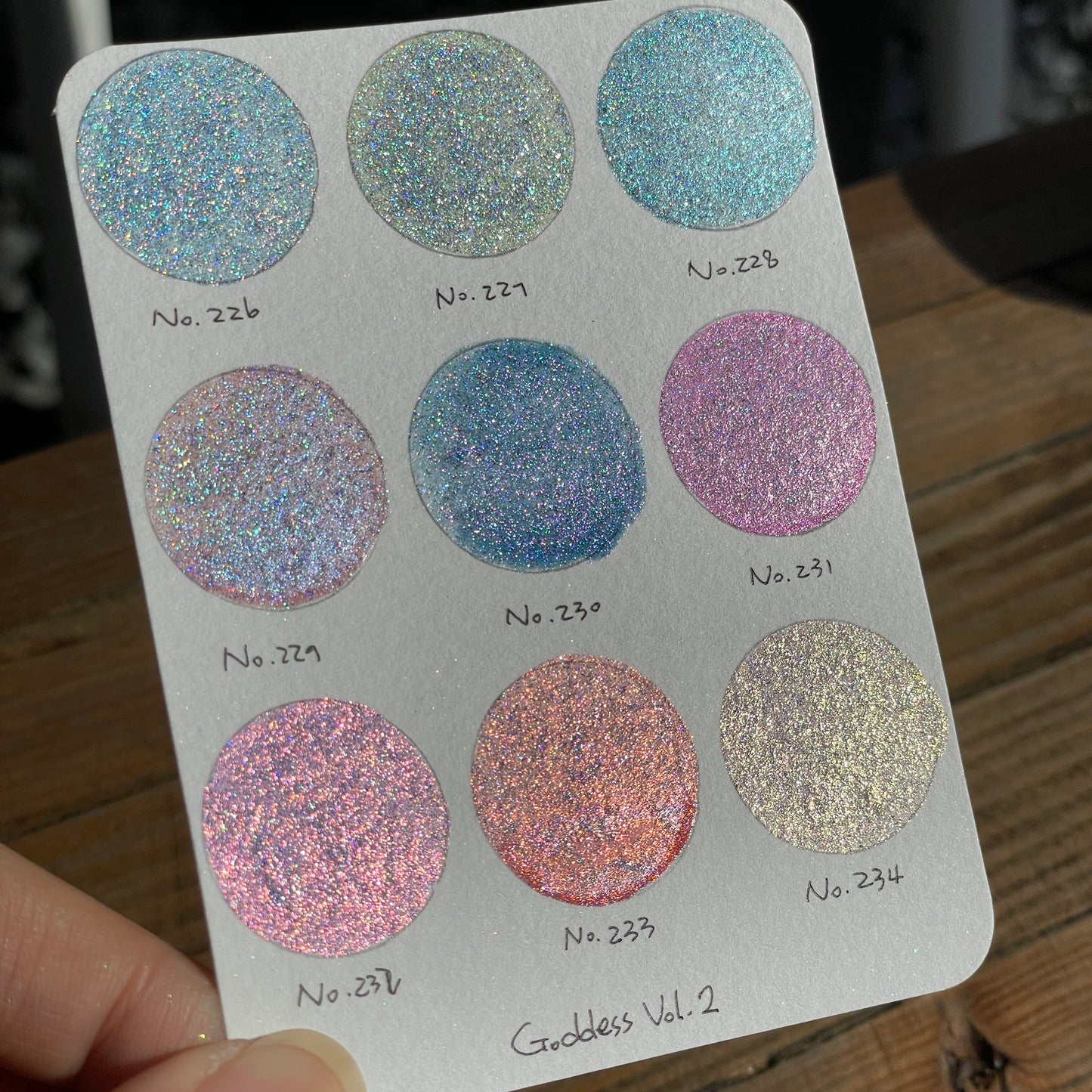 Limited No.233 Vol.2 Goddess Handmade Super Shift Aurora Shimmer Holographic Watercolor Paints by iuilewatercolors