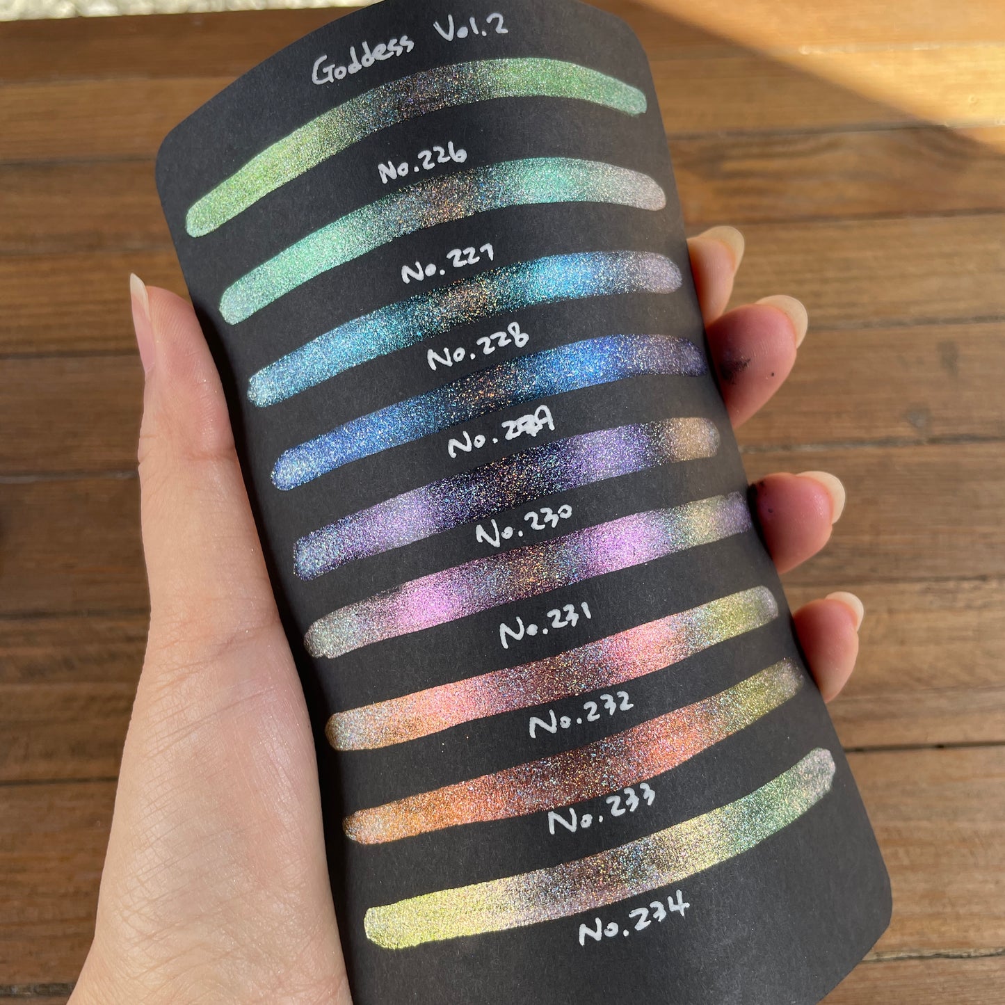 Limited No.226 Vol.2 Goddess Handmade Super Shift Aurora Shimmer Holographic Watercolor Paints by iuilewatercolors