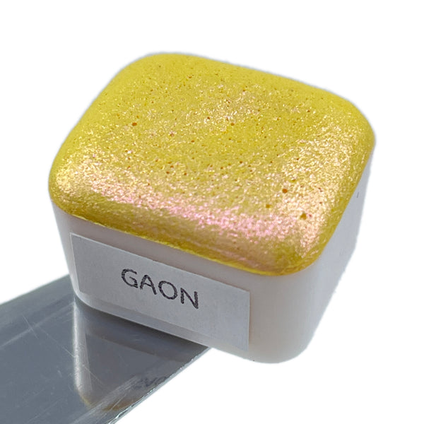 Gaon Half Pan Handmade Color Shift Shimmer Shine Watercolor Paints by iuilewatercolors