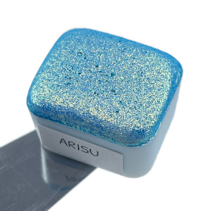 Arisu Half Pan Spring2024 Handmade Color Shift Shimmer Shine Watercolor Paints by iuilewatercolors