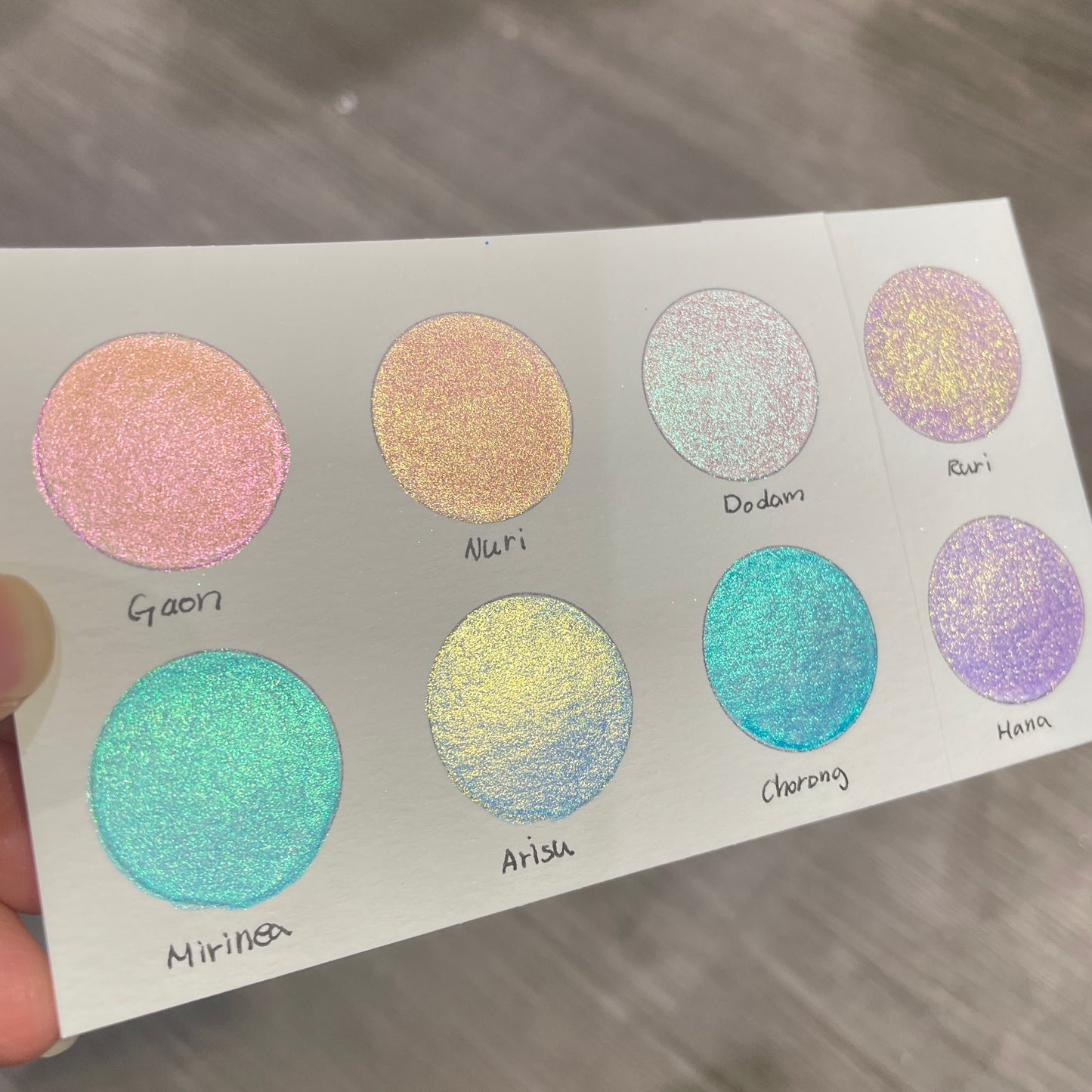 Ruri Half Pan Spring2024 Handmade Color Shift Shimmer Shine Watercolor Paints by iuilewatercolors