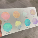 Ruri Half Pan Handmade Color Shift Shimmer Shine Watercolor Paints by iuilewatercolors