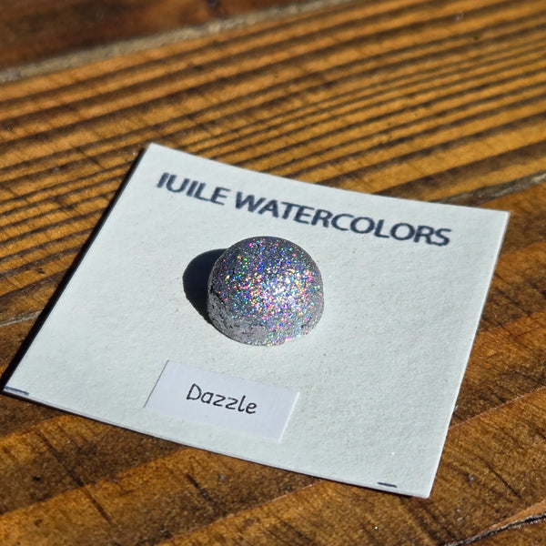 Dazzle Drop Card Hologram Handmade Watercolor Shimmer Paints by iuilewatercolors