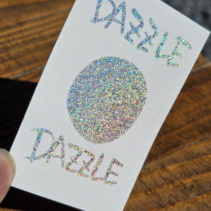 New Hologram Dot Card Tester Sampler Watercolor Shimmer Glittery Paints