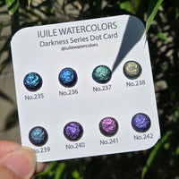 Darkness Dot Card Color Shift Handmade Watercolor Shimmer Paints by iuilewatercolors