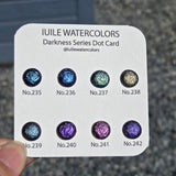 Darkness Dot Card Color Shift Handmade Watercolor Shimmer Paints by iuilewatercolors