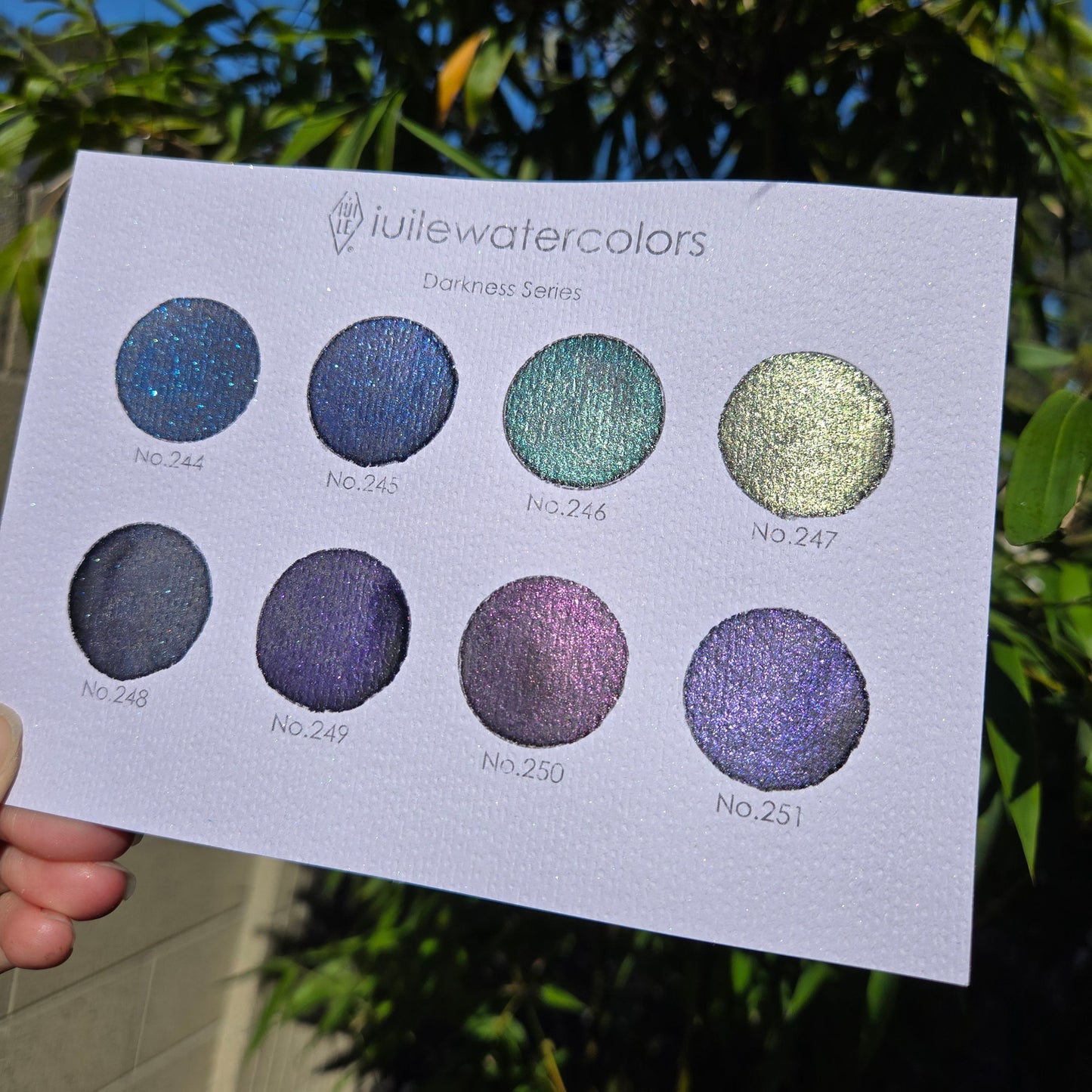 Half Darkness Set Color Shift Handmade Watercolor Shimmer Paints by iuilewatercolors