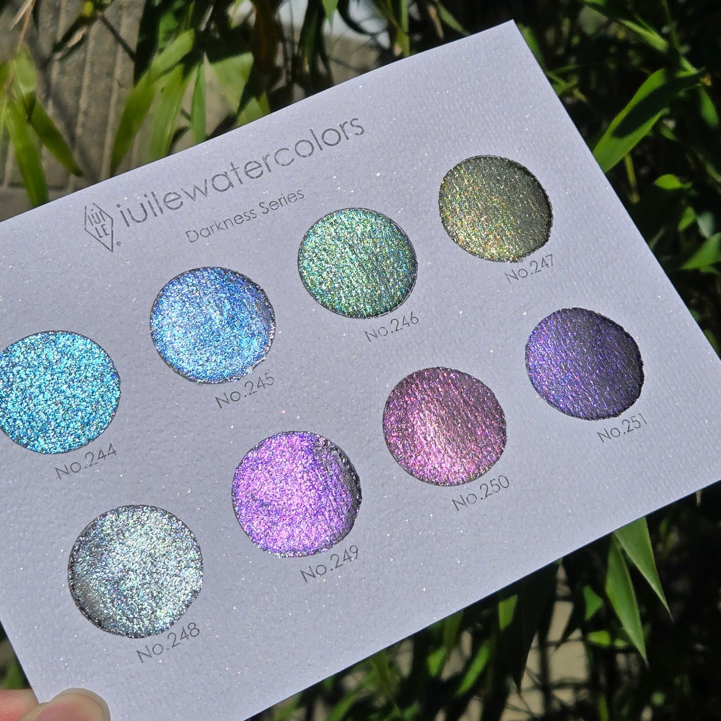 Half Darkness Set Color Shift Handmade Watercolor Shimmer Paints by iuilewatercolors