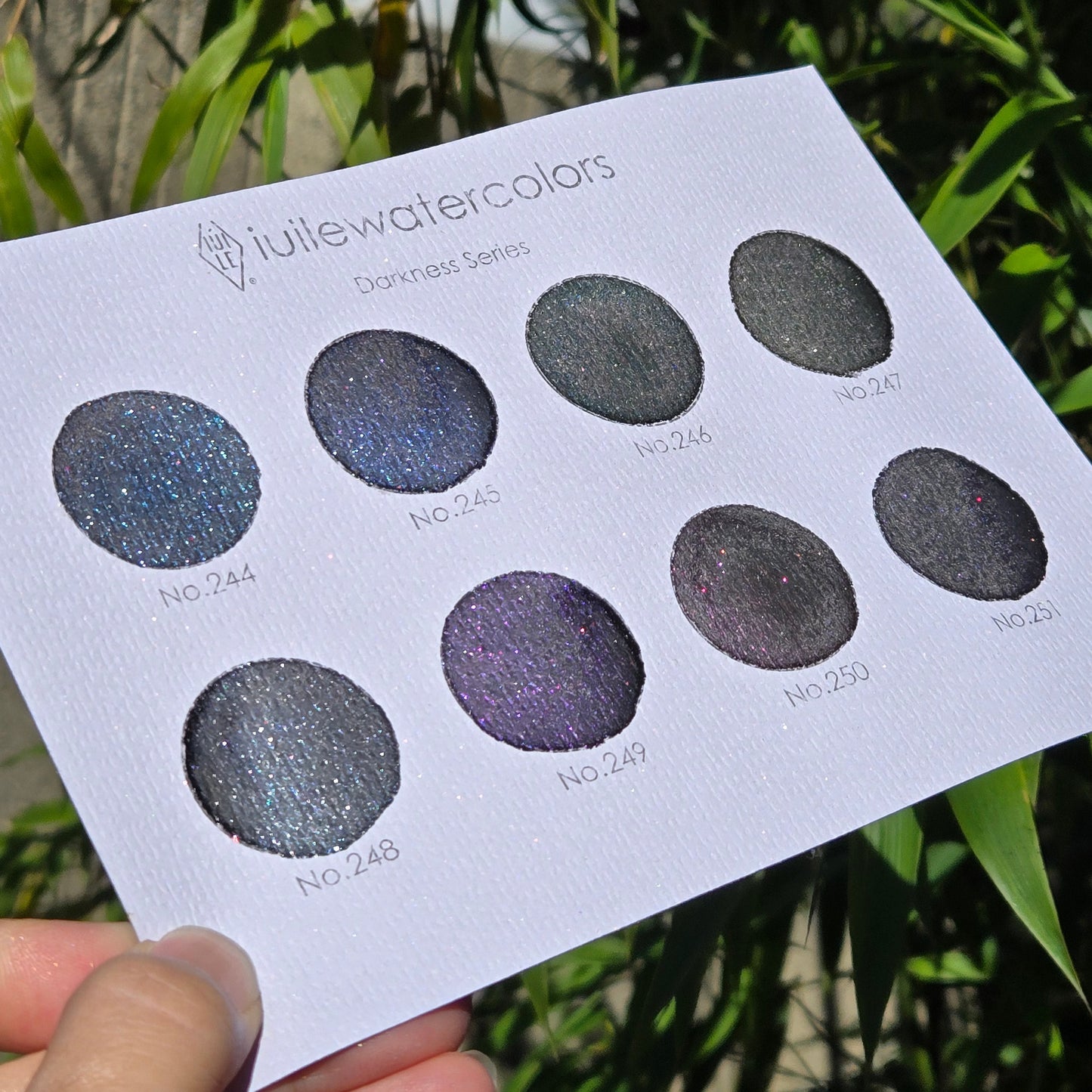 Quarter Darkness Set Color Shift Handmade Watercolor Shimmer Paints by iuilewatercolors