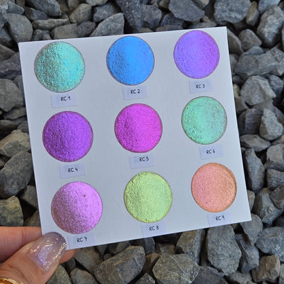 RC set Handmade Shimmer Metallic Chameleon Colorshift Watercolor Paint Half By iuilewatercolors