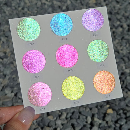 RC set Handmade Shimmer Metallic Chameleon Colorshift Watercolor Paint Half By iuilewatercolors