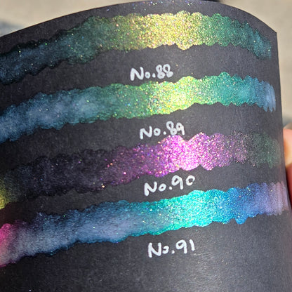 last chance! Half LoL set for Handmade paints quarter pans Sampler Shimmer iridescent Multi Chrome Color Shift Watercolor Paints
