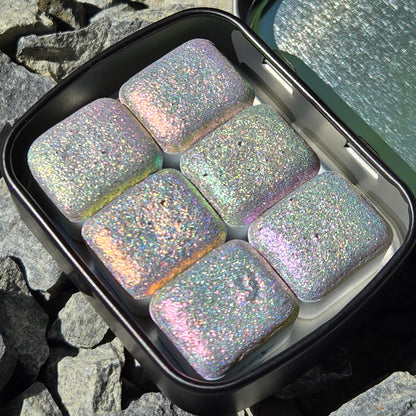Vol.1 Goddess Half Set Handmade Super Shift Aurora Shimmer Holographic Watercolor Paints by iuilewatercolors