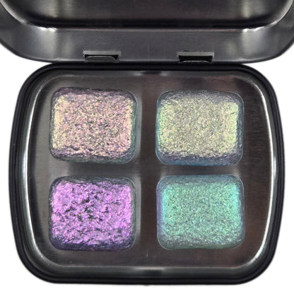 last chance! Half LoL set for Handmade paints quarter pans Sampler Shimmer iridescent Multi Chrome Color Shift Watercolor Paints
