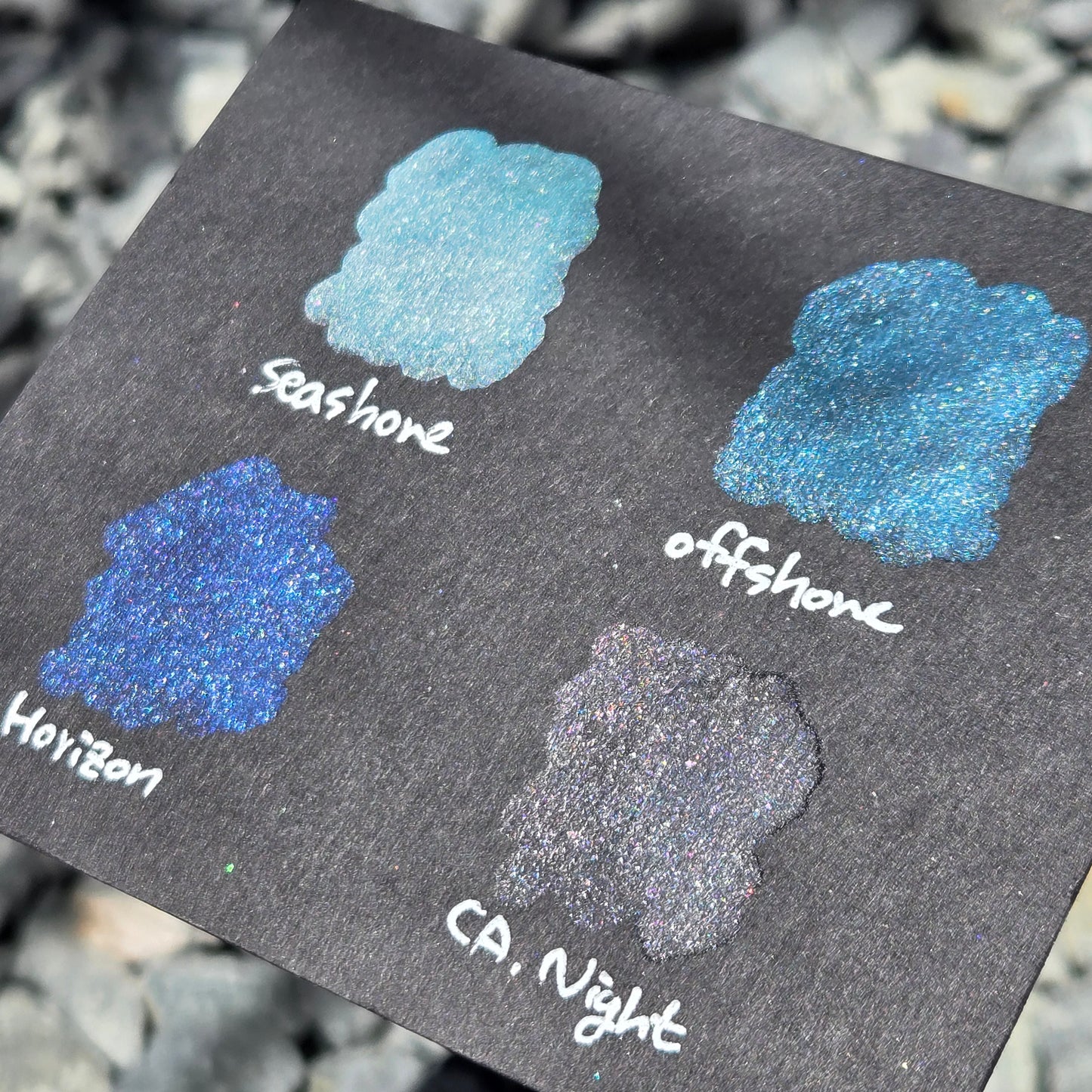 Under The Sea Half Pan Handmade Mica Shimmer Chrome Shine Watercolor Paints by iuilewatercolors