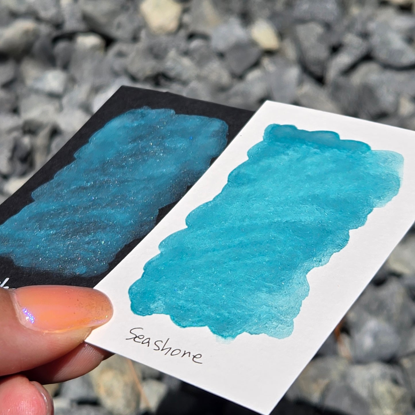 Seashore Half Pan Under the Sea Handmade Mica Shimmer Chrome Shine Watercolor Paints by iuilewatercolors