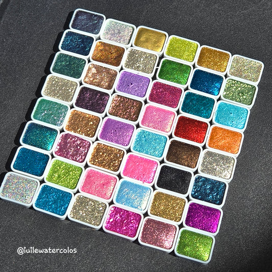 Grab Bag Handmade Shimmer Metallic Colorshfit Watercolor Paints By iuilewatercolors