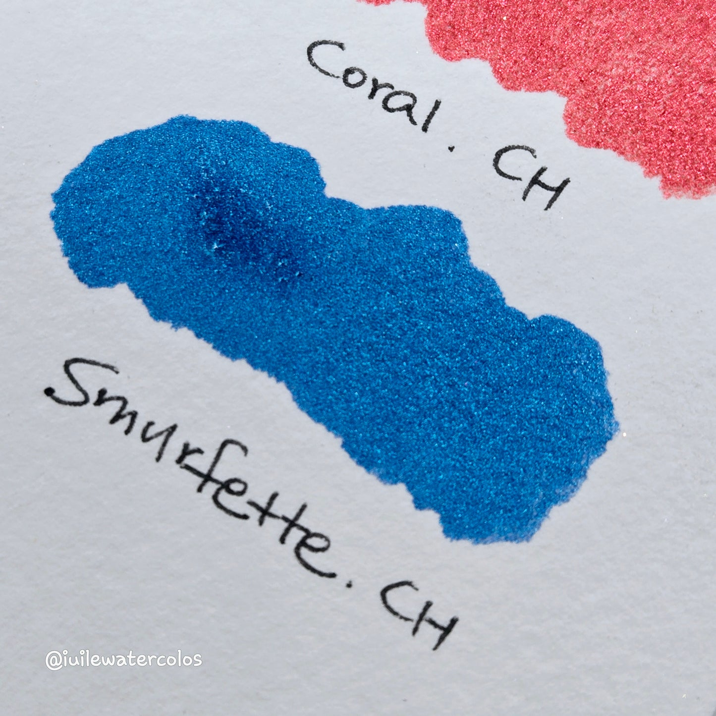 Smurfette Christmas Handmade Chrome Shimmer Watercolor Paints by iuilewatercolors