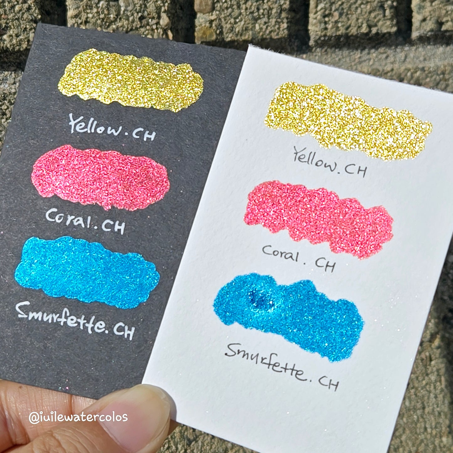 Smurfette Christmas Handmade Chrome Shimmer Watercolor Paints by iuilewatercolors