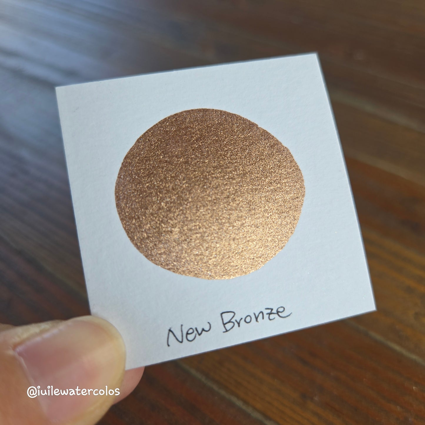 New Bronze Christmas Chrome Shimmer Metallic watercolor paint half pan