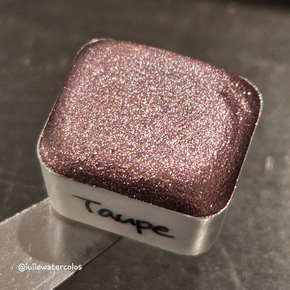 Taupe Half 2024 Christmas New Handmade Chrome Shimmer Watercolor Paints by iuilewatercolors