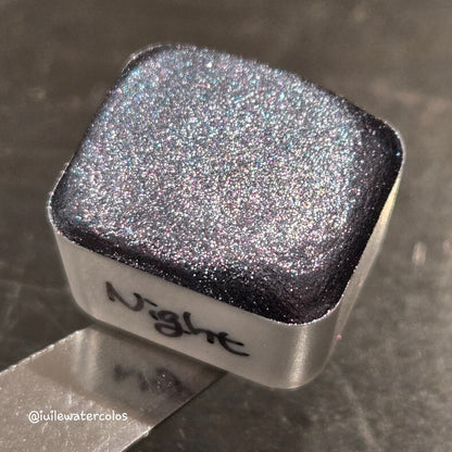 Night Half 2024 Christmas New Handmade Chrome Shimmer Watercolor Paints by iuilewatercolors