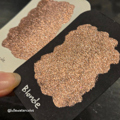 Blonde Half 2024 Christmas New Handmade Chrome Shimmer Watercolor Paints by iuilewatercolors