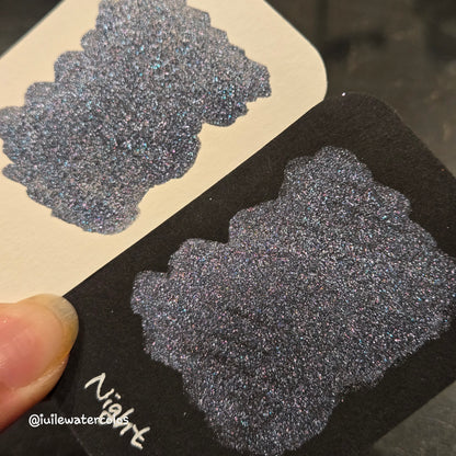 Night Half 2024 Christmas New Handmade Chrome Shimmer Watercolor Paints by iuilewatercolors