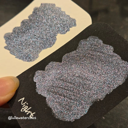 Night Half 2024 Christmas New Handmade Chrome Shimmer Watercolor Paints by iuilewatercolors