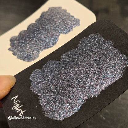 Night Half 2024 Christmas New Handmade Chrome Shimmer Watercolor Paints by iuilewatercolors