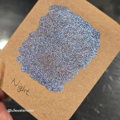 Night Half 2024 Christmas New Handmade Chrome Shimmer Watercolor Paints by iuilewatercolors