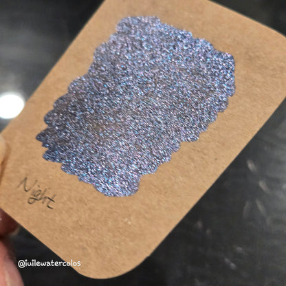 Night Half 2024 Christmas New Handmade Chrome Shimmer Watercolor Paints by iuilewatercolors