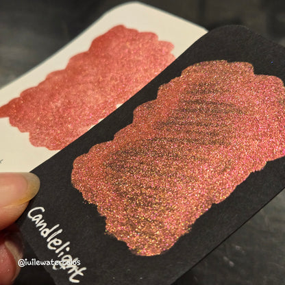 Candlelight Half 2024 Christmas New Handmade Chrome Shimmer Watercolor Paints by iuilewatercolors