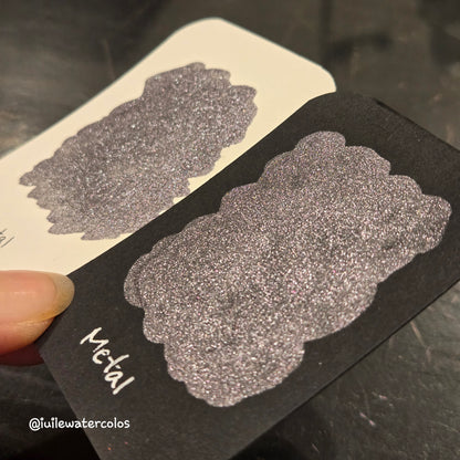 Metal Half 2024 Christmas New Handmade Chrome Shimmer Watercolor Paints by iuilewatercolors