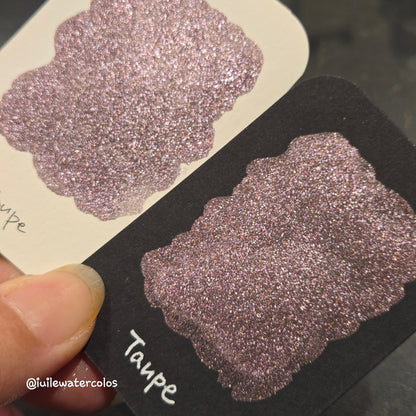 Taupe Half 2024 Christmas New Handmade Chrome Shimmer Watercolor Paints by iuilewatercolors