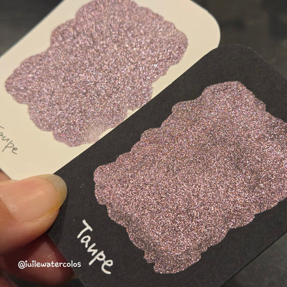 Taupe Half 2024 Christmas New Handmade Chrome Shimmer Watercolor Paints by iuilewatercolors