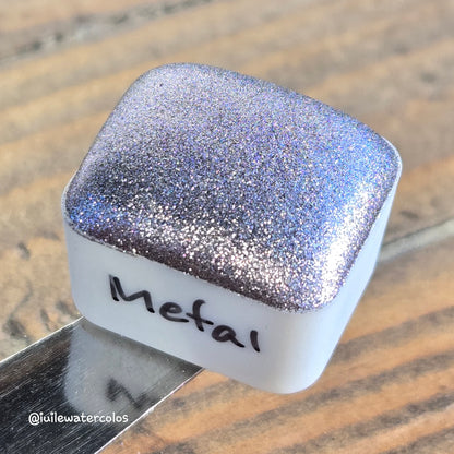 Metal Half 2024 Christmas New Handmade Chrome Shimmer Watercolor Paints by iuilewatercolors
