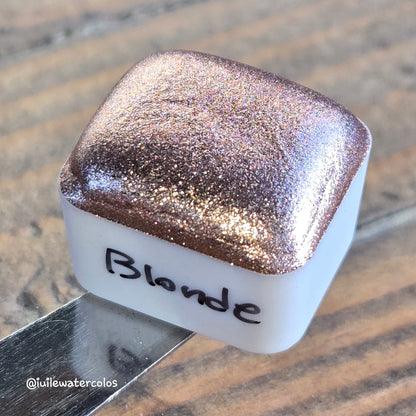 Blonde Half 2024 Christmas New Handmade Chrome Shimmer Watercolor Paints by iuilewatercolors