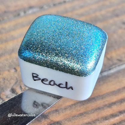 Beach Half 2024 Christmas New Handmade Chrome Shimmer Watercolor Paints by iuilewatercolors