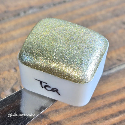 Tea Half 2024 Christmas New Handmade Chrome Shimmer Watercolor Paints by iuilewatercolors