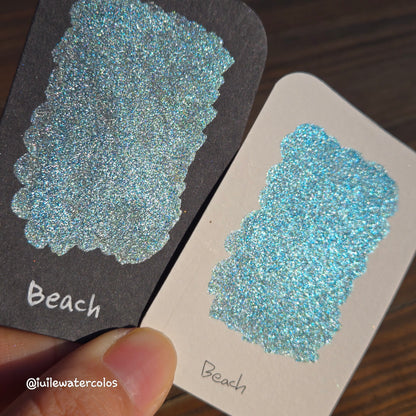 Beach Half 2024 Christmas New Handmade Chrome Shimmer Watercolor Paints by iuilewatercolors